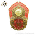 Bulk items products brass enamel 3D embossed vietnam souvenir custom badge emblem pin